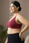 Zivame True Curv Maternity Double Layered Non Wired Full Coverage Nursing Bra - Beet Red — thumbnail 2